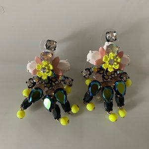 J Crew colorful cluster earrings
